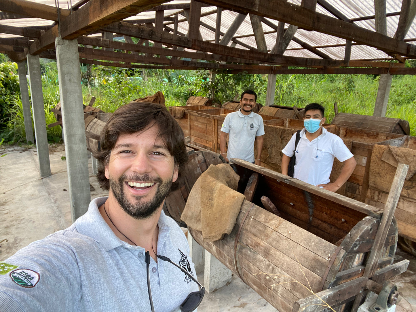 people at VRAE cacao farm in peru