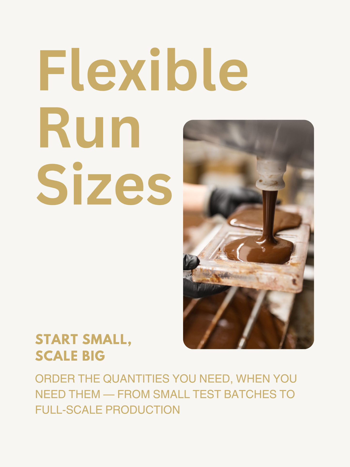 Flexible chocolate production runs from small batches to large scale orders