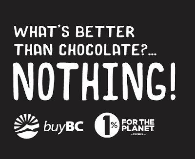 Viva Cacao! What's better than chocolate? Nothing! buy BC 1% for the planet