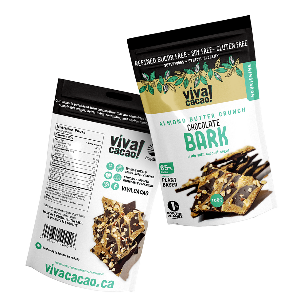 Almond Butter Crunch Bark - Viva Cacao!