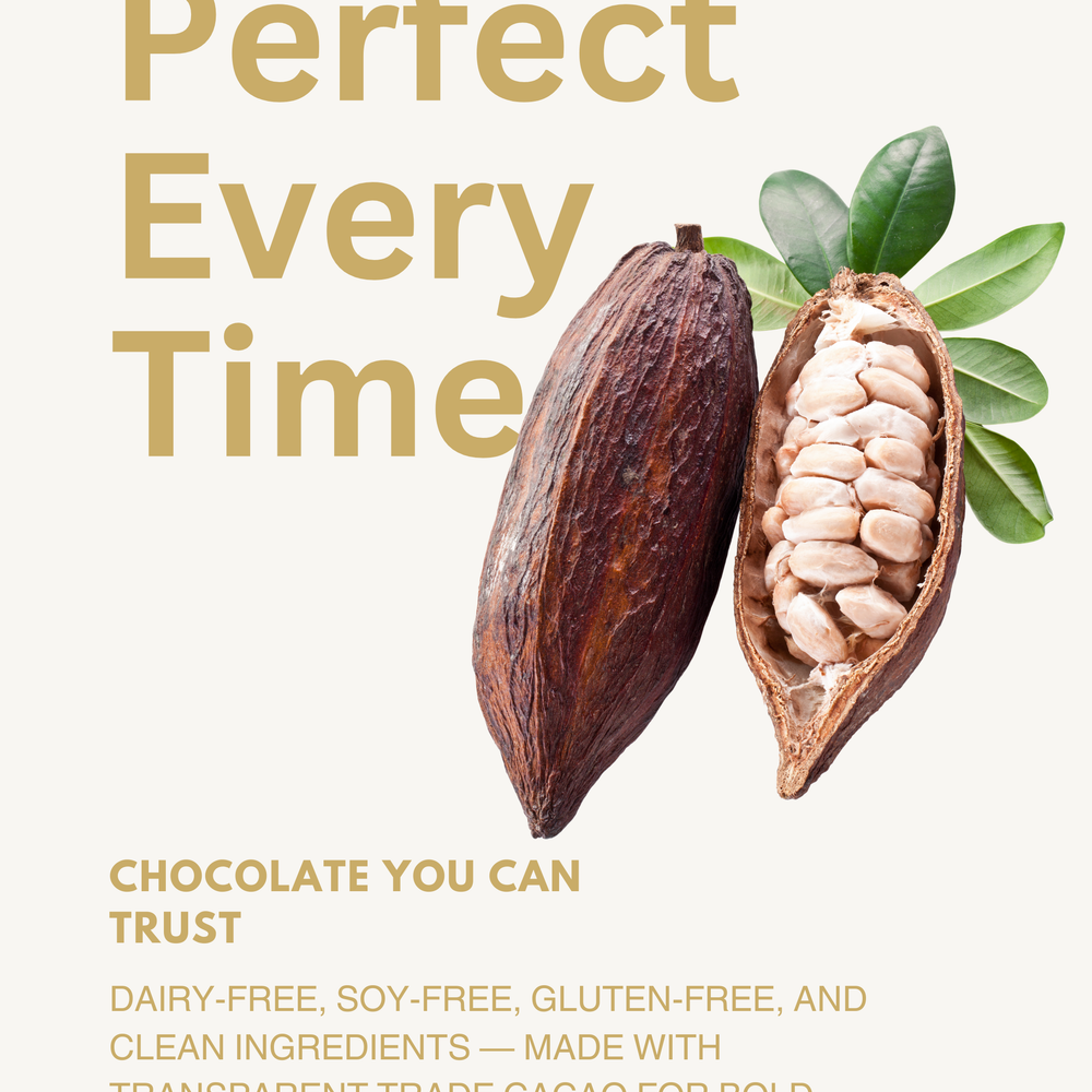 Reliable quality custom chocolate, always dairy-free, soy-free, and gluten-free