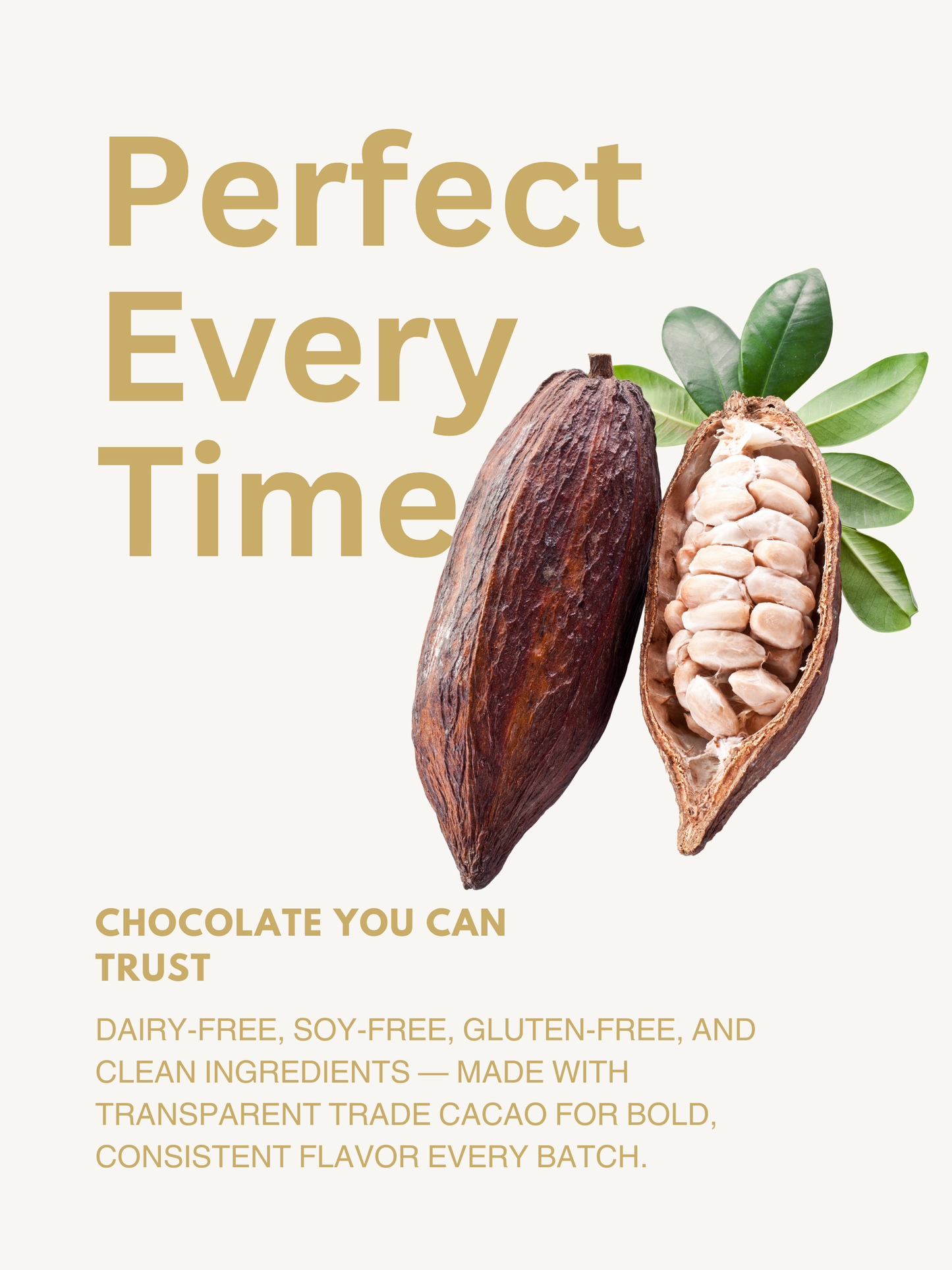 Reliable quality custom chocolate, always dairy-free, soy-free, and gluten-free