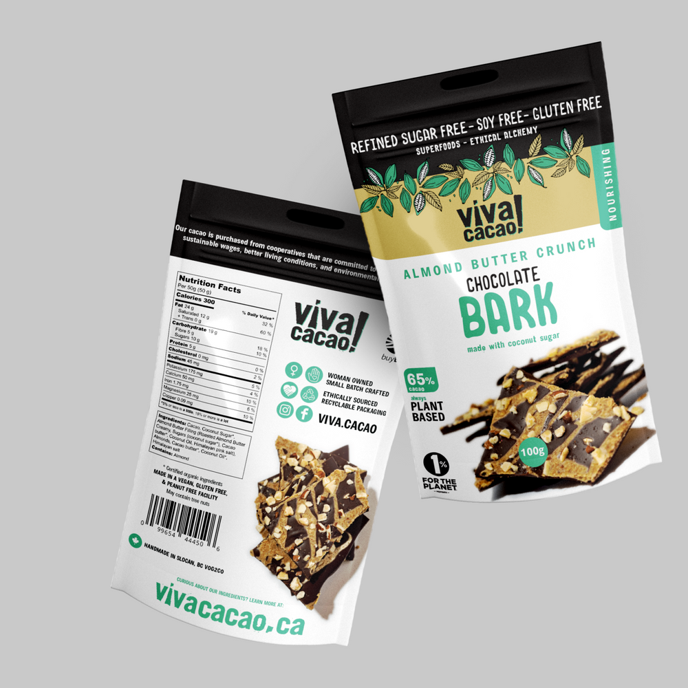 Almond Butter Crunch Chocolate Bark - Viva Cacao!