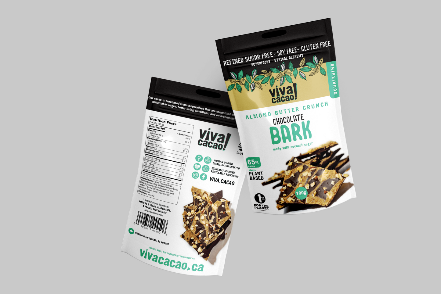 Almond Butter Crunch Chocolate Bark - Viva Cacao!