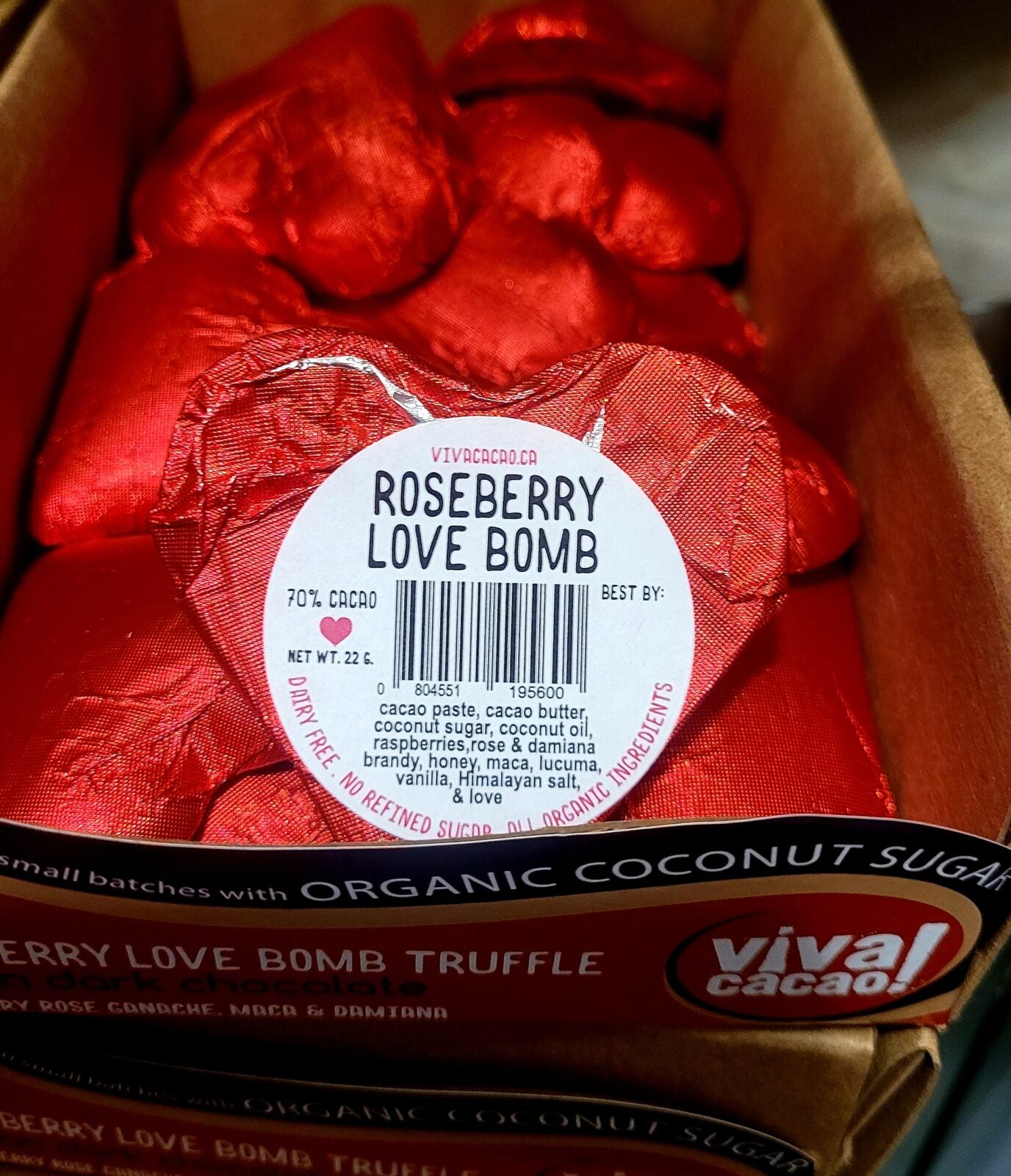 
                  
                    Roseberry Dark Chocolate Truffle Heart - Viva Cacao!
                  
                