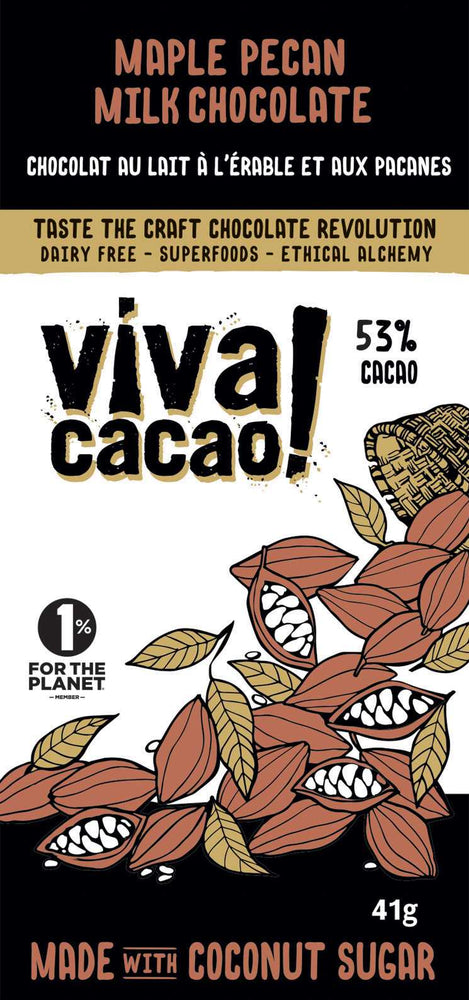 Maple Pecan Milk Chocolate - Viva Cacao!