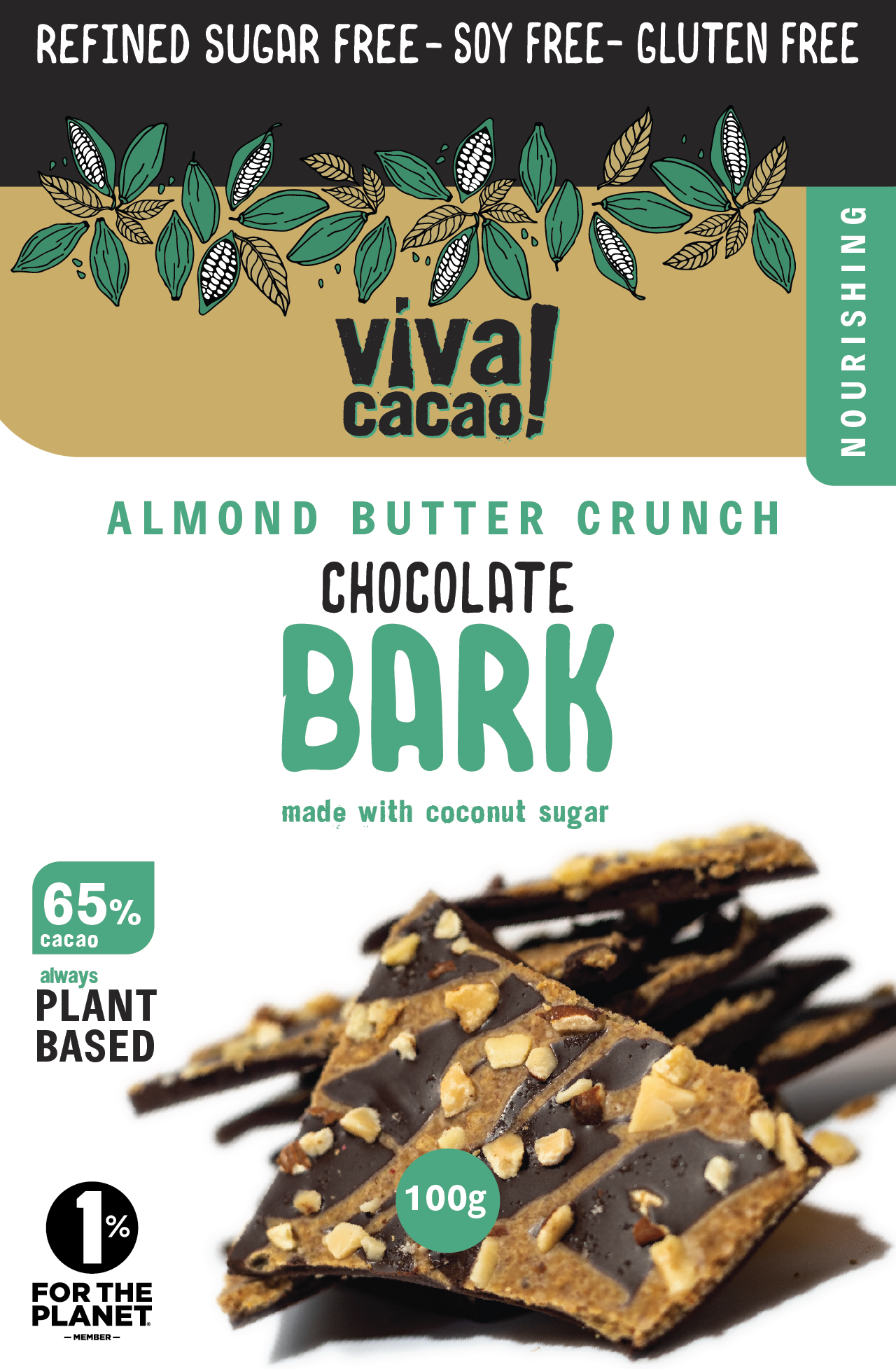 Almond Butter Crunch Bark - Viva Cacao!